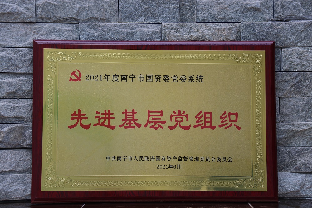 萬豐地産黨支部榮獲“2021年度南甯市國資委黨委系統先進基層黨組織”稱号