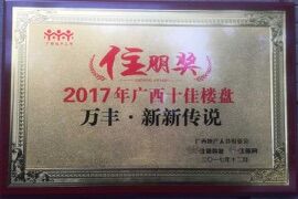 萬豐•新新傳說榮獲“2017廣西十佳樓盤”